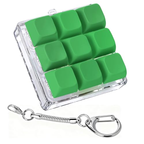 Axlksia Keyboard Fidget Toy, Fidget Clicker Keyboard Fidget Keychain, Button Fidget Gifts for Adults to Relieve Stress and Pass Time (Style P)