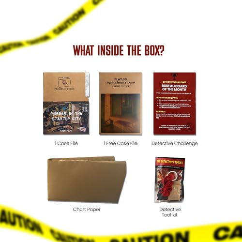 Image of Forensic Files Detective Gift Box Premium Crime-Solving Startup City Secret | Detective Toolkit + Surprise Free Case File | Gift for Couples, Friends & Teens | Murder Mystery Game