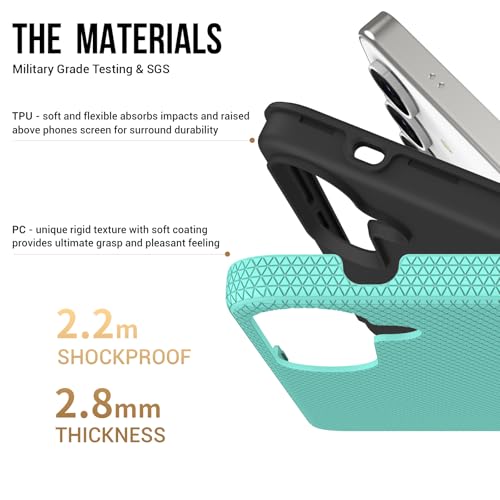 Image of NOXO Ultra-Hybrid Triangle Back Case Cover for Samsung Galaxy S25 Fe, | Shockproof Design | Camera Protection | Soft TPU & Rugged PC | Bumper Case Cover for Samsung S25 Fe, (Mint Grean)