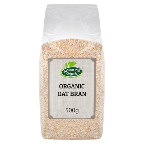 Organic Oat Bran 500g by Hatton Hill Organic | Perfect for Baking Smoothies Breakfasts