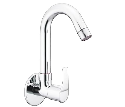 PICK-UP Wall Mounted Sink Cock Tap|360 degree Degree Rotating Flexible| Tap for Kitchen,Chrome-Finish(Pack-1)