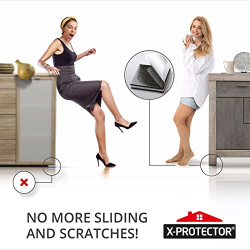 Non Slip Furniture Pads X-Protector - 8 Pcs 4" - Premium Furniture Grippers! Rubber Feet Hardwood Floor Protectors For Furniture Legs - Couch Stoppers - Keep Your Furniture In Place Forever! #TOP5