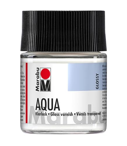 MARABU Flacon 50 ml vernis transparent Aqua, très brillant Incolore