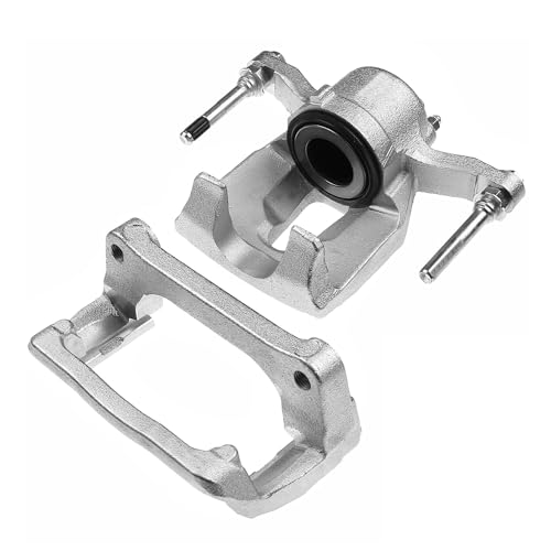 Image of Detroit Axle - Rear Left Brake Caliper for 2012-2016 2018-2020 Ford F-150 | 2012-2018 Lobo, Disc Brake Caliper w /Bracket 2013 2014 2015 Replacement Driver Side Assembly