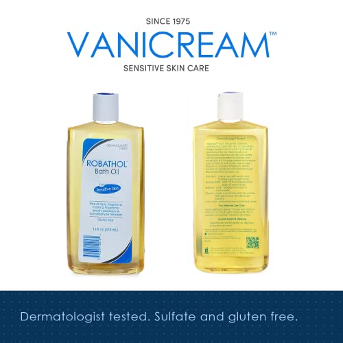 Vanicream Robathol Bath Oil - 16 Fl Oz - Fragrance-Free Formula To Help Leave Sensitive Skin Feeling Replenished #TOP1