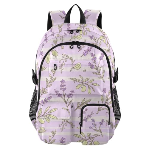 Mochila para laptop de 17.5 pulgadas ideal como equipaje de mano amplio tono lavanda