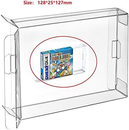 WICAREYO 10pcs Carts Clear CIB Case Sleeve Box Protector Compatible for Gameboy Color Advance GBA GBC NGPC