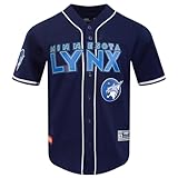 Pro Standard Mens WNBA Minnesota Lynx Mesh Button Down Mesh Top Midnight Navy L