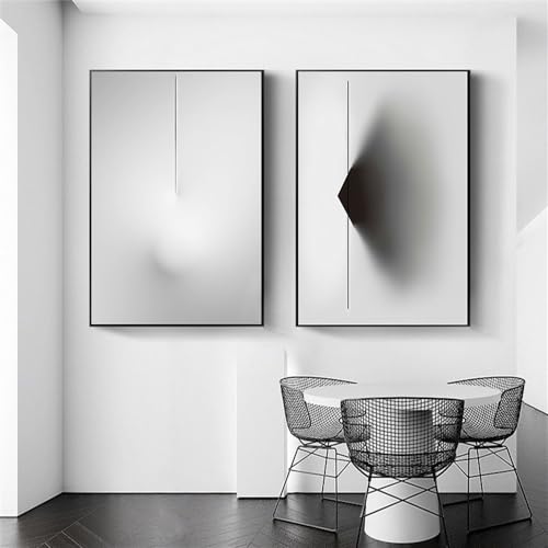 Tableaux et affiches abstraits gris minimalistes salon et chambre 50x70