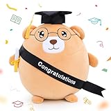 Emoin Graduation Bear Plush Graduation Gifts for Boys and Girls, 11.8'' Stuffed Animal Bear Plush Pillow with Cap, Gift for College, High School