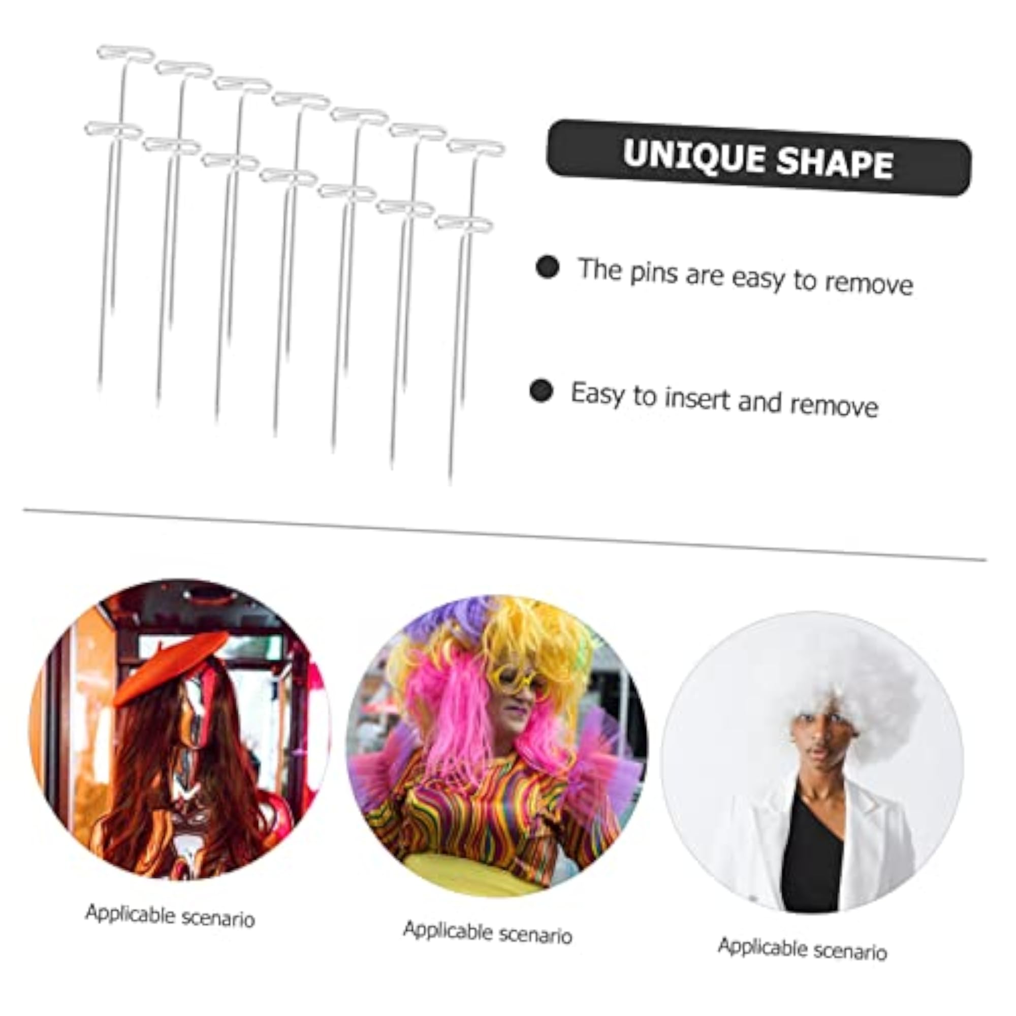 100pcs Wig Making Blocking Needles for Sewing & Crochet Projects