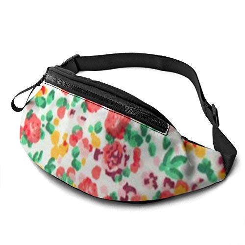 XCNGG Bolso de cintura corriente bolso de cintura de ocio bolso de cintura bolso de cintura de moda Color Rose Fanny Packs for Women and Men Waist Bag Adjustable Belt for Outdoors Workout, Traveling,C