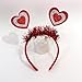 Shurhome Glittering Powder Valentine Heart Headband for Party Gathering Music Festival Hairband for Holiday Celebrations Fashionable Headwear