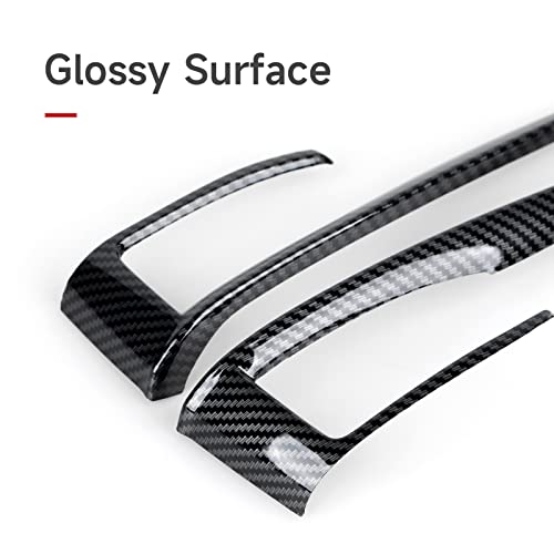 Image of Gear Shift Panel Decor Cover Decals for 2016 2017 2018 2019 2020 2021 Honda Civic 10th Gen Accessories ABS Carbon Fiber Interior Stickers