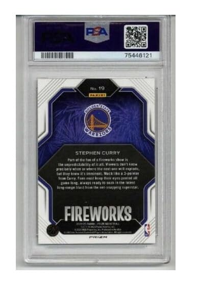 その他 Stephen Curry Fireworks Silver PSA 9 Amazon.com: 2022 PANINI PRIZM FIREWORKS SILVER PRIZM #19 STEPHEN