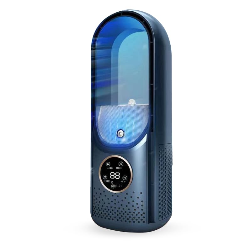 EagerMinds Rotorloser Ventilator 12-Zoll mit Luftreiniger,...