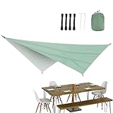 Toldo tipo vela con bloqueo UV, impermeable, para playa, al aire libre, jardín, patio, porche, terraza, pérgola, camping, picnic, salidas familiares