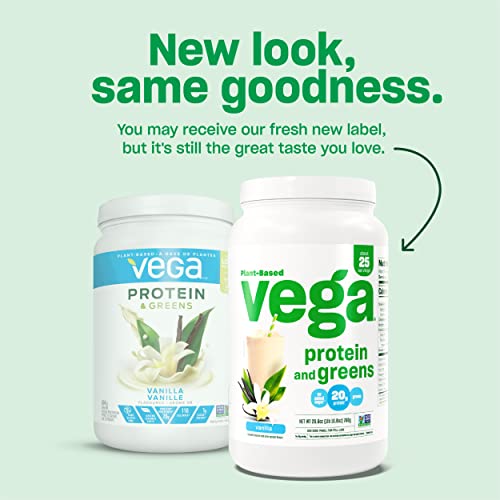 Vega VEG06651 Protein And Greens Protein Powder, Vanilla - 20G Plant Based Protein Plus Veggies, Vegan, Non Gmo, Pea Protein thumb #3