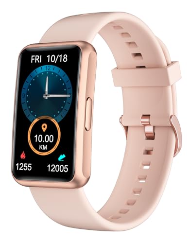 HUAKUA Schrittzähler Uhr (Ohne app und Handy) 1,47 Zoll Touchscreen Einfach Smartwatch Fitness Tracker mit Kalorienzähler,Schlafmonitor,Stoppuhr Wasserdicht IP68,Timer Fitnessuhr für Gehen Laufen