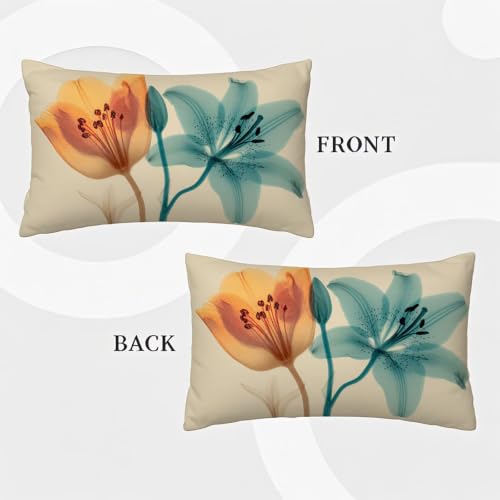 Housse coussin 50x70 cm lot de 2 imperméable tulipe fleur
