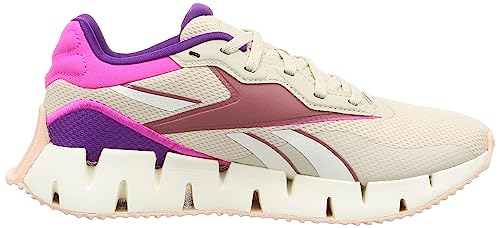 Reebok Womens Zig Dynamica 4 Sneaker, stucco/SEDONA ROSE F23-R/LASER PINK F23, 6.5 UK (9 US)