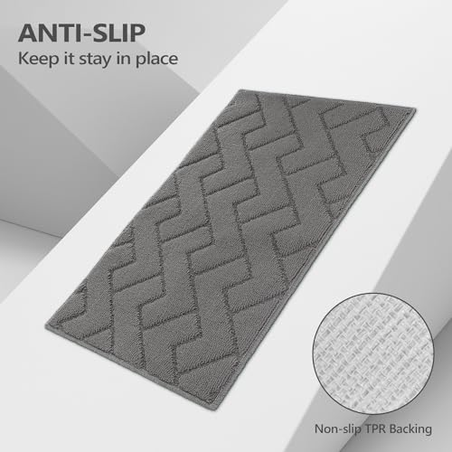 Image of hicorfe Kitchen Runner Rug,20 inchx48 inch+20 inchx32 inch Kitchen Set,Non-Slip Kitchen Mat