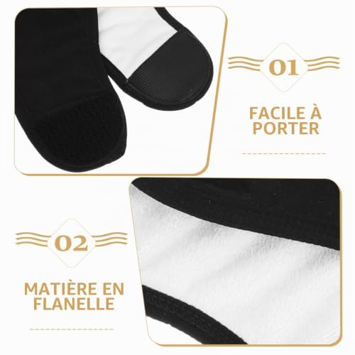 FOMIYES Cache-oreille Pour Dormir Casque Antibruit Insonorisé Réduction Bruit Casque Anti-bruit Boules Quies Black Flanelle – vue 4