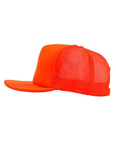 Image of NYFASHION101 Plain Mesh Trucker Hat - Breathable 6-Panel Daily Snapback Cap, Customizable Ideal for DIY Embroidery & Patches