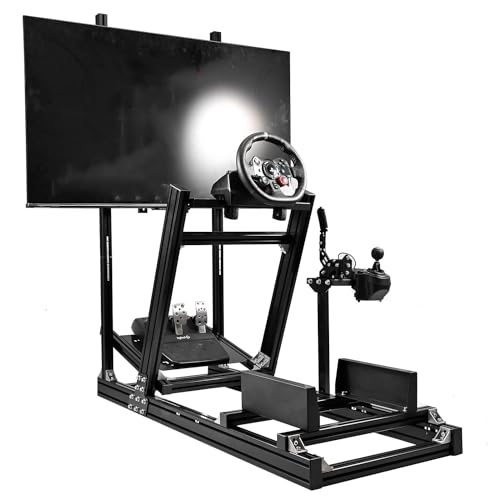 Marada Aluminum Profile Sim Racing Cockpit, With Unlimited Adjustment, Suitable For Thrustmaster/Fanatec/Moza/Logitech g29 g920, Racing Frame no TV &Wheel &Pedals & Joystick