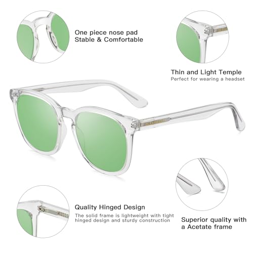 Image of Sleep Glasses for 99.9% Blue Light Glasses Dual AR Coatings Green Lens for Computer Gaming Reduce Eyestrain