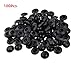 jfqm 100Pcs Black Auto 1/2inch Hole Flush Mount Plastic Body And Sheet Metal Plug Button Fit For Auveco 11746 14 To 26 Gauge Material