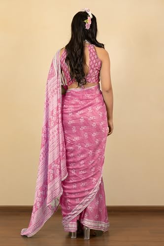 Image of MIRCHI FASHION Women Saree Leheriya Print Chiffon | Lightweight Traditional Sari for Farewell and Wedding Ceremonies with Unstitched Blouse Piece