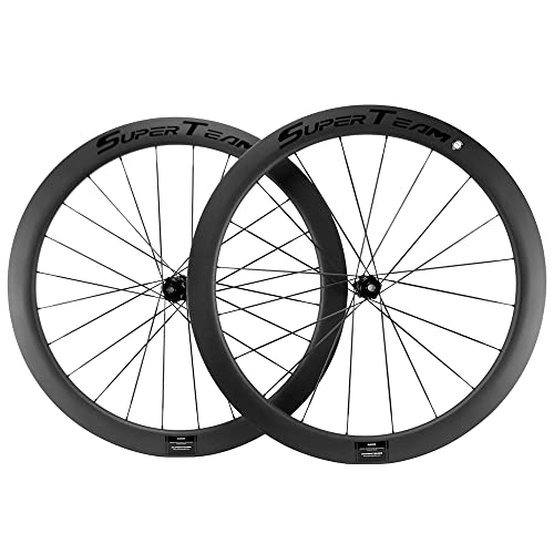 Superteam Carbon Spokes Wheelset Disc Brake 50Mm Tubeless Wheelset 1395G (Center Lock, 12 * 100-12 * 142) #TOP1