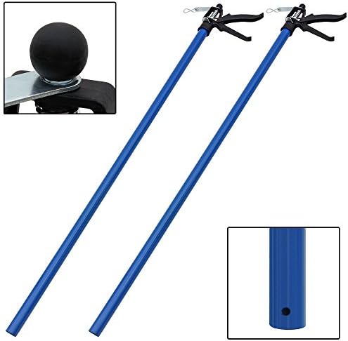 Deuba Set of 2 Floor to Ceiling Telescopic Building Frame Clamps with Pressure Plates - Drywall, Plasterboard Installation Support Height Adjustable