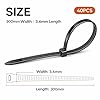 Cable Ties 300mm×3.6mm Black Zip Ties Wraps 40PCS Heavy Duty Strong Nylon Premium Self Locking Tensile Strength 40lbs 12 inch/30 cm #1