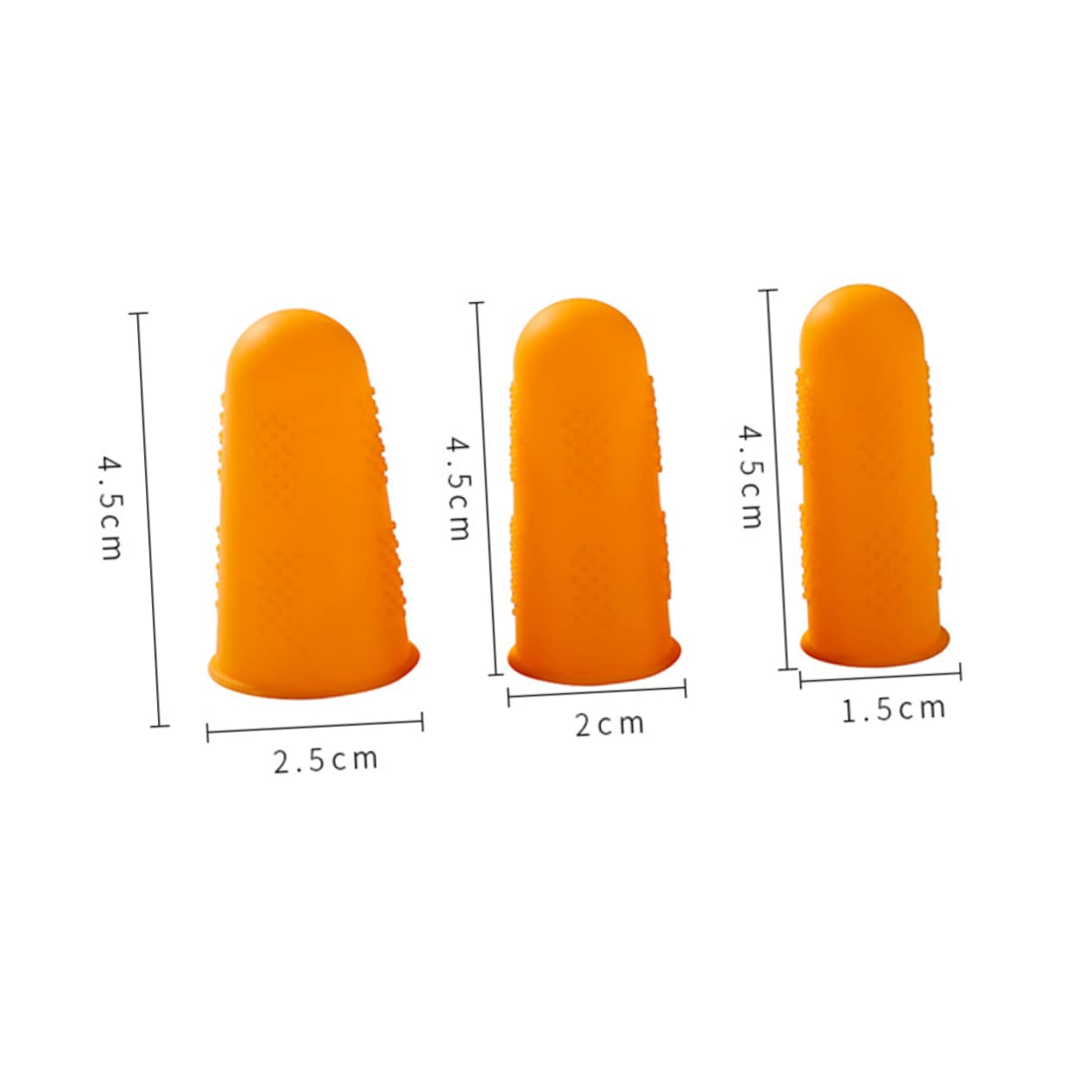 Hohopeti Protective Finger Covers 15 Pack 3 Sizes Silicone Heat Resistant Non-Slip Cut Proof for Cooking Restaurant Home
