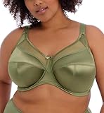 GODDESS Damen Women's Keira Underwire Banded Bra BH mit voller Abdeckung, Durchsichtig, Oliv/Blatt für Mich (Leaf It to Me), 80G
