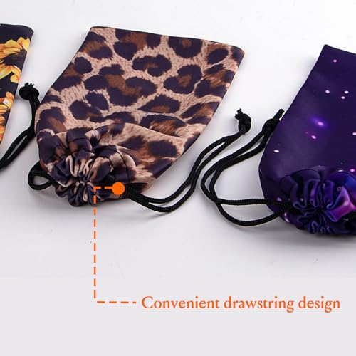 Image of Soft Eyeglass Pouch 3 Pack - Microfiber Screen Cleaning Bag Pouch for Glasses