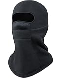 CYPERROCK Fleece Balaclava Warm Ski Mask, Winter Thermal Windproof Motorcycle Face Mask for Men/Women Black