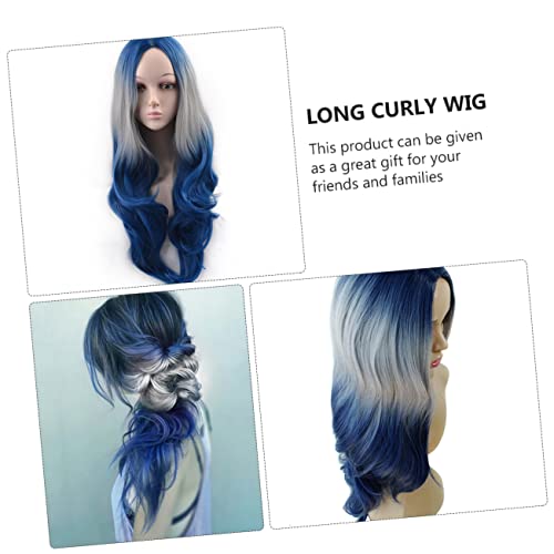 Perruque bouclée sans nœuds cheveux synthétiques doux dégradés - 4