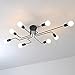 Aero Snail Retro Creative Metal Flush Mount 8-Light Cafe Bar Ceiling Lamp Chandelier Lighting Fixture