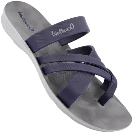 WALKAROO Men's Fashion Sandals with Toe Ring, Cross Straps and Lightweight - W5687