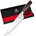 Kitchenel 8 inch chef knife - Pro high carbon stainless steel kitchen knife with a gift case - Light and sharp German chefs knife for professional cutting and slicing - Essential for gourmet cooking