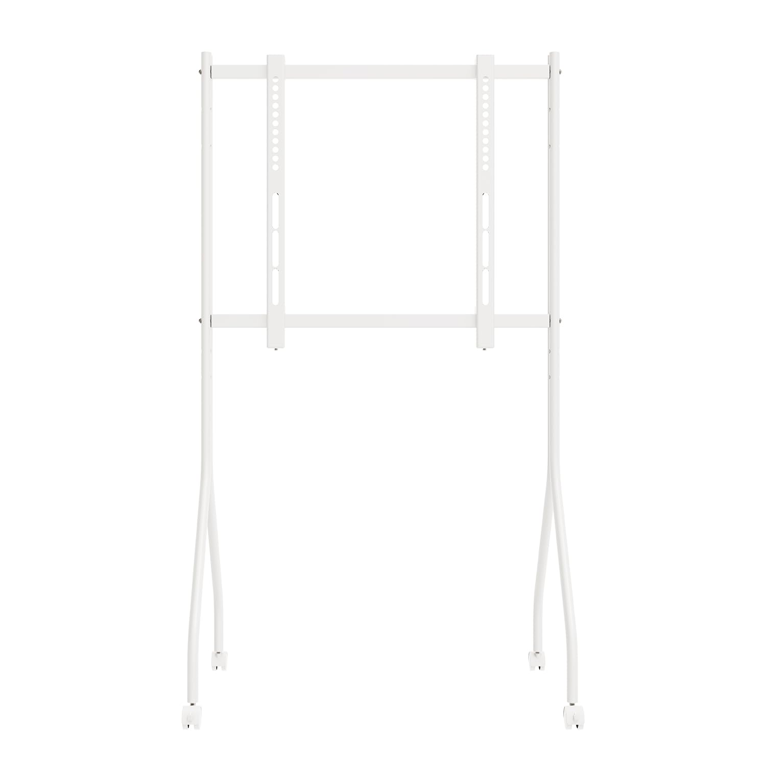 Soporte para TV con Ruedas Maclean, de 37 a 80 Pulgadas, VESA 600x400 (Blanco)