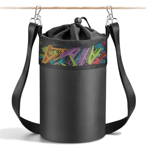 Mellbree Peg Bag for Washing Line with Hanger Clothes Peg Bag with Shoulder Strap for Laundry Pegs Large Indoor Outdoor Pegs Organizer Storage Use Holds 100200 Pegs
