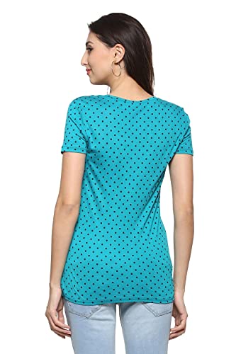 Image of Allen Solly Women's Polka dot Regular fit T-Shirt