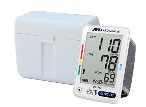 A&D Medical Wrist Blood Pressure Monitor with Dual User Memory Function
