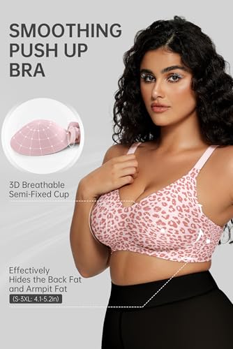 Image of OEAK Women Comfort Jelly Bras Wireless Pushup Convertible Bra | No Underwire,Buttery Soft Bralette,Full Coverage,Tshirt,Support&Lift,Comfortable,Everyday,Smoothing,Racerback