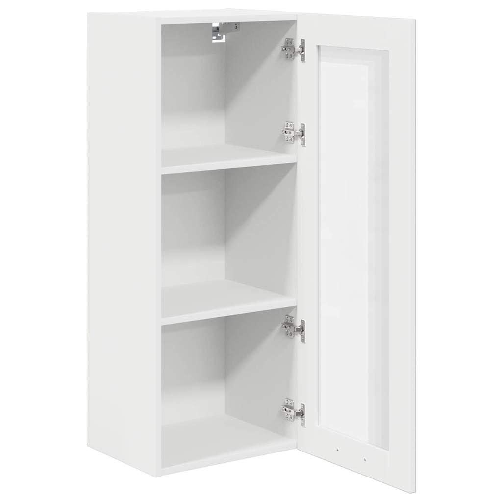 Hängeschrank Küche, Wandschrank mit Tür, Küchenschrank aus Holzwerkstoff, kompakter Küchenschrank Stauraum Weiß, 40 x 31 x 100 cm für Moderne Küchenorganisation