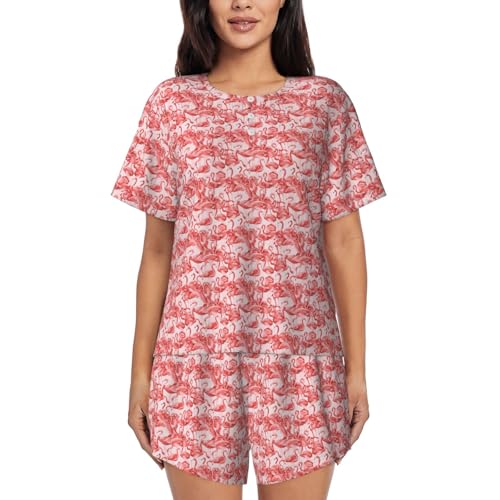 Pyjama court femme flamant rose : la solution anti-chaleur pour mieux dormir